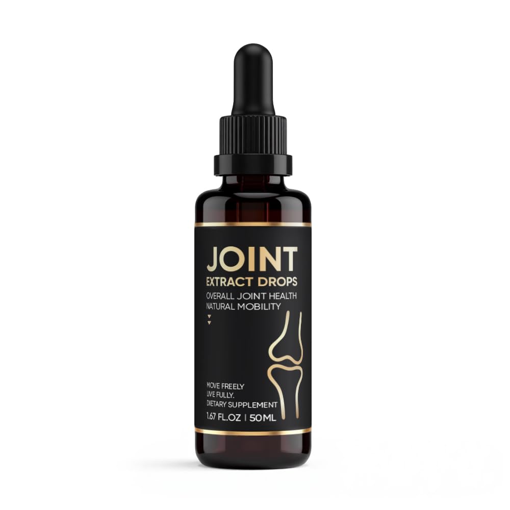 UOZXIL Herbal Joint Care Drops bottle with label, highlighting plant-based support