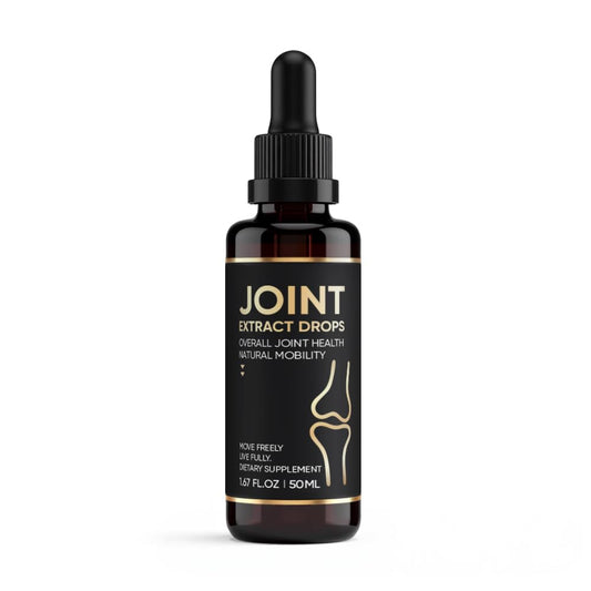 UOZXIL Herbal Joint Care Drops bottle with label, highlighting plant-based support
