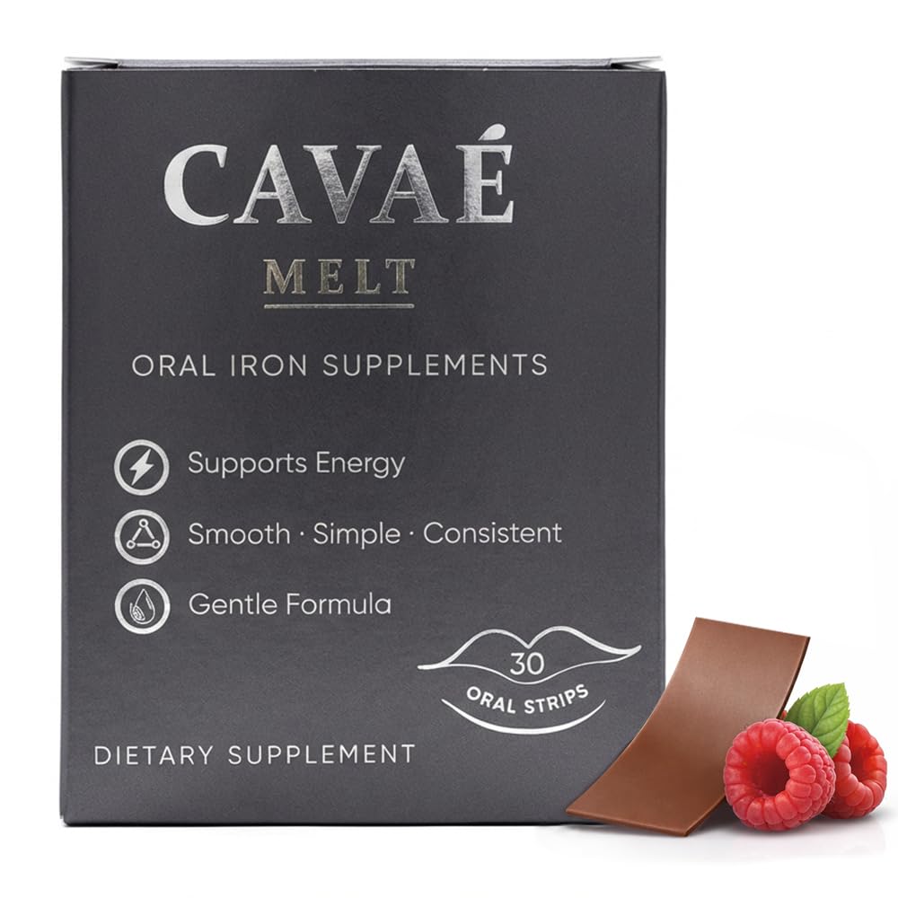 UOZXIL Cavae oral iron strips dissolve on the tongue for on-the-go iron support.