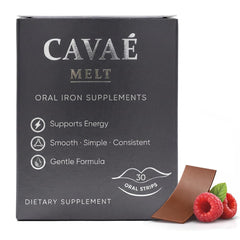 UOZXIL Cavae oral iron strips dissolve on the tongue for on-the-go iron support.