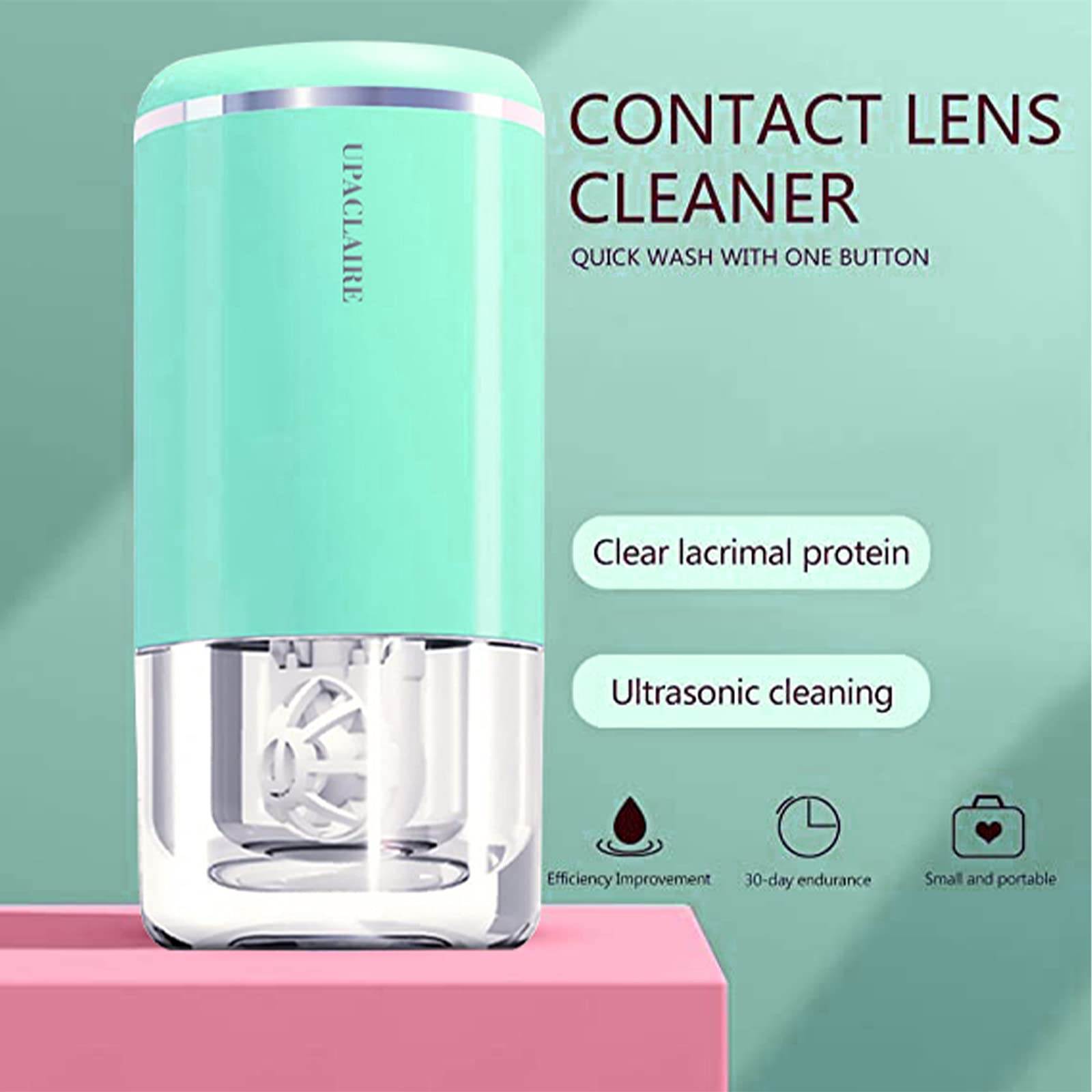 UpaClaire ultrasonic cleaner desk compact design, fits any counter for convenient cleaning.