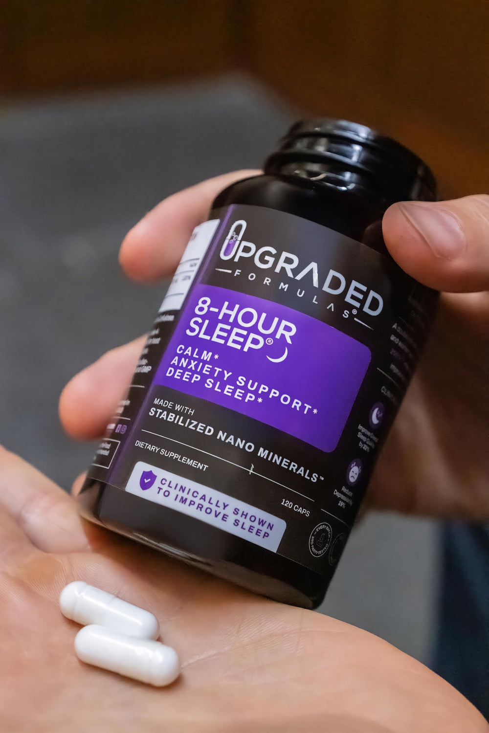 Upgraded Formulas 8-Hour Sleep box packaging displayed for gifting.