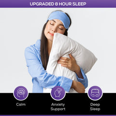 Upgraded Formulas 8-Hour Sleep capsules in close-up, highlighting compact design.