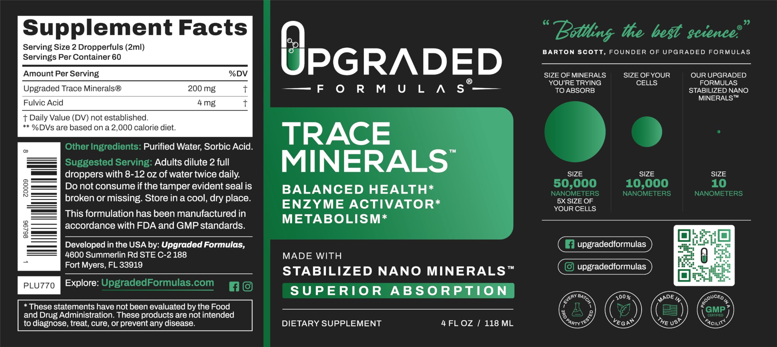 Upgraded Formulas Trace Minerals 4oz pack is travel-friendly and compact