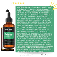 Upgraded Formulas Trace Minerals label info highlights vegan and paleo compatibility