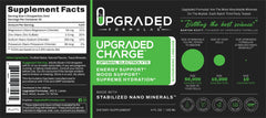 Upgraded Formulas Upgraded Charge packaging box, emphasizing eco-friendly presentation