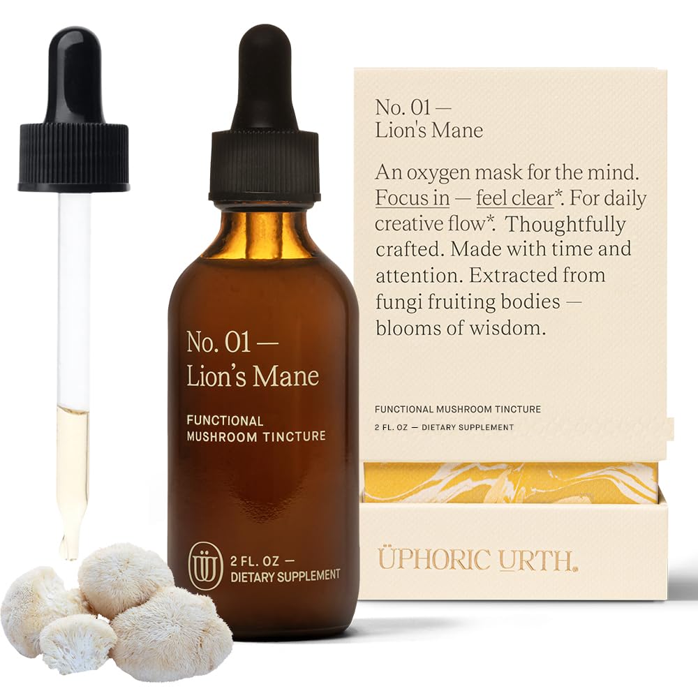 UPHORIC URTH Lions Mane extract bottle promoting cognitive focus and mood support