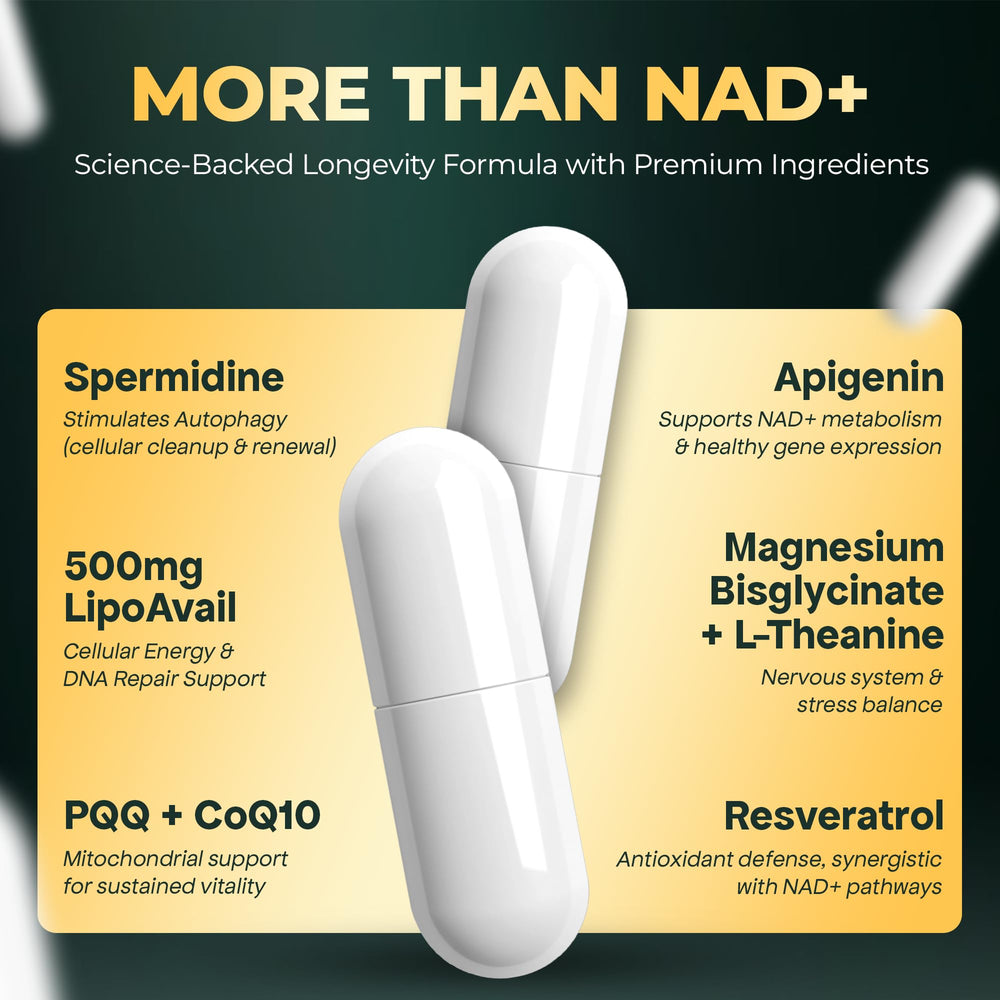 UPLIFE NAD+ bottle with dosing guidance on the label for daily use