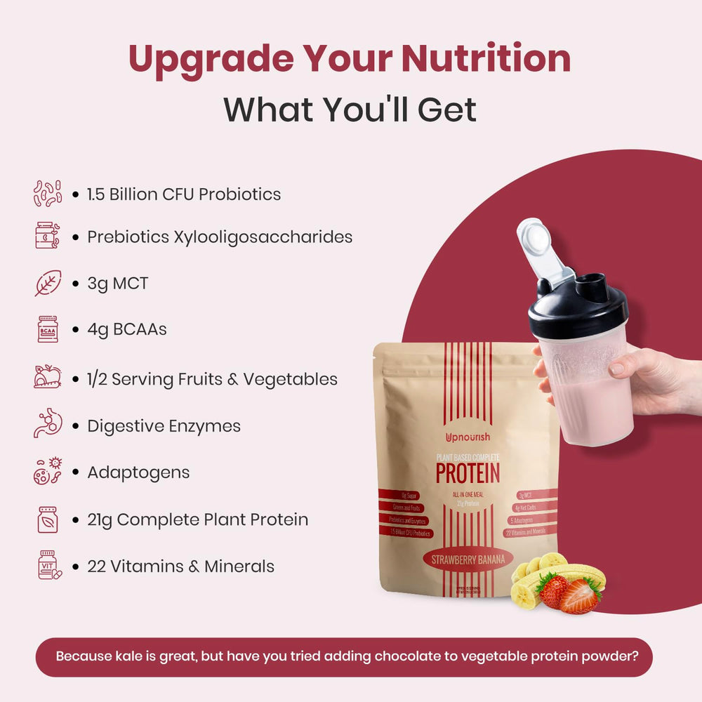 UpNourish dairy-free gluten-free ingredients list highlights a clean label.