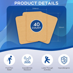 Uposiut Lidocaine 4% patches on back provide targeted muscle support for daily activities.