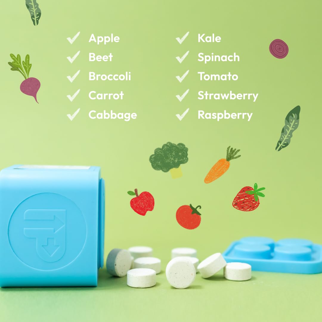 Kid-friendly, allergen-conscious design shown on Upright Nutrition Children's Multivitamin packaging.
