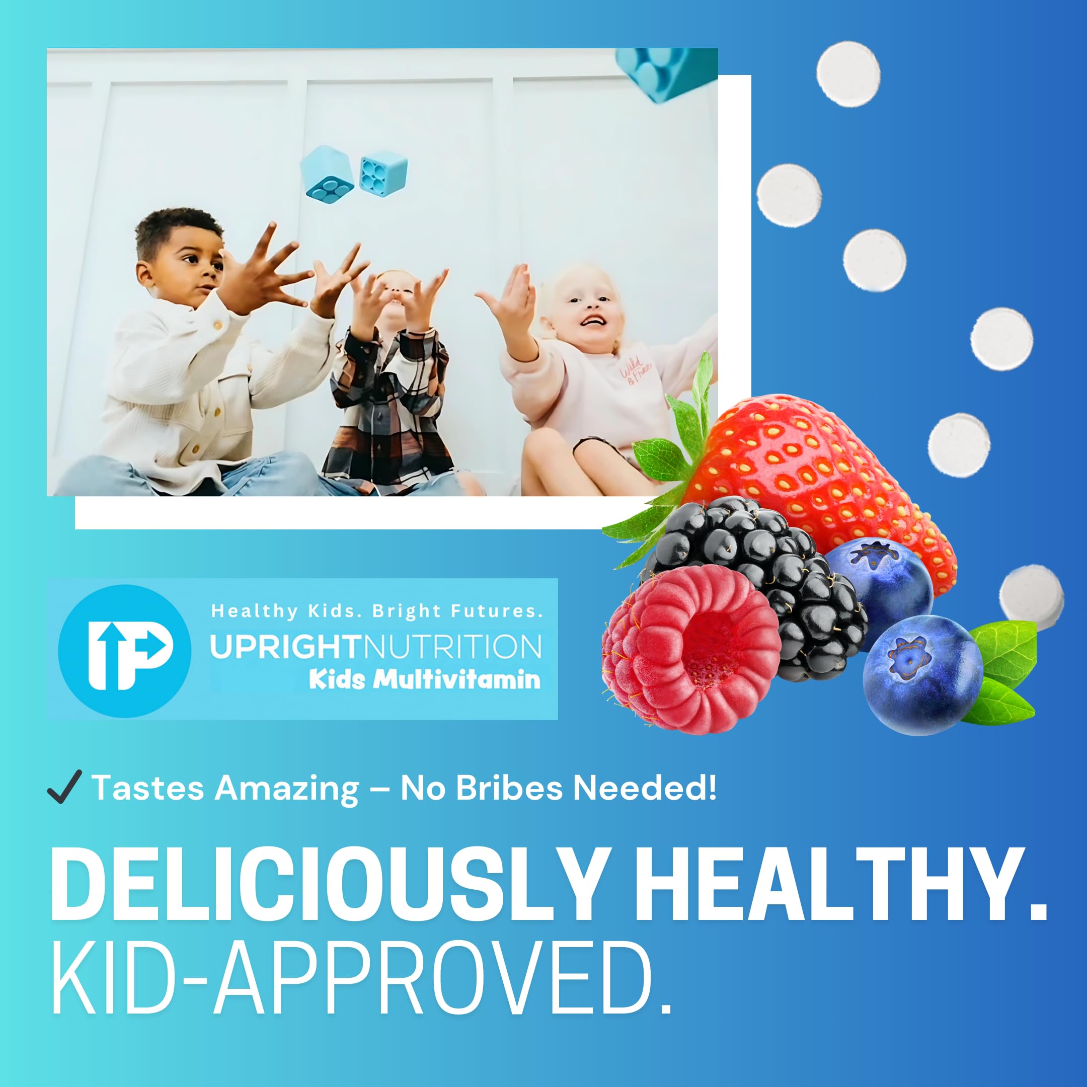 Organic, dairy-free, soy-free, gluten-free, non-GMO attributes on Upright Nutrition packaging.