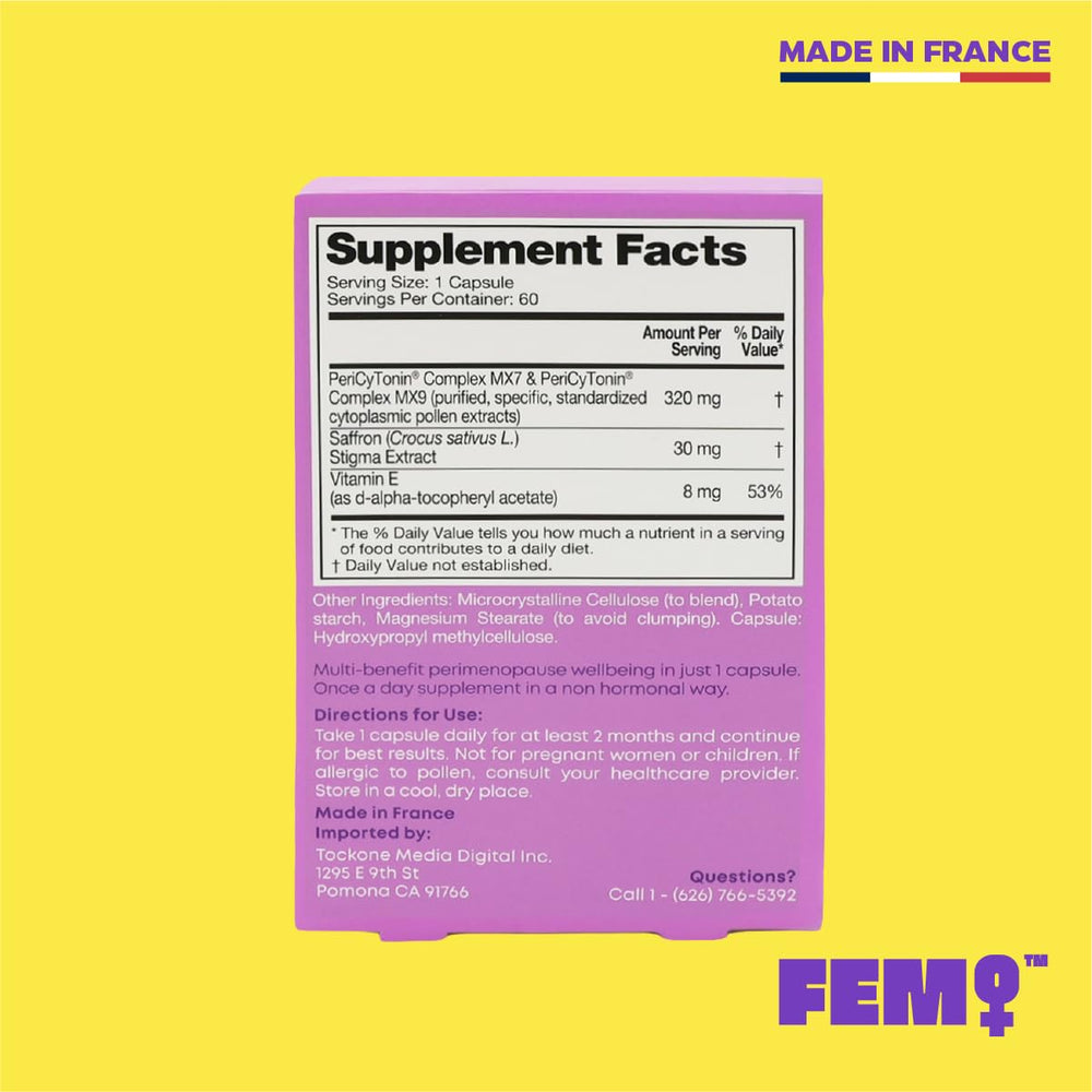 Upsa FEM Perimeno on a nightstand for bedtime use.