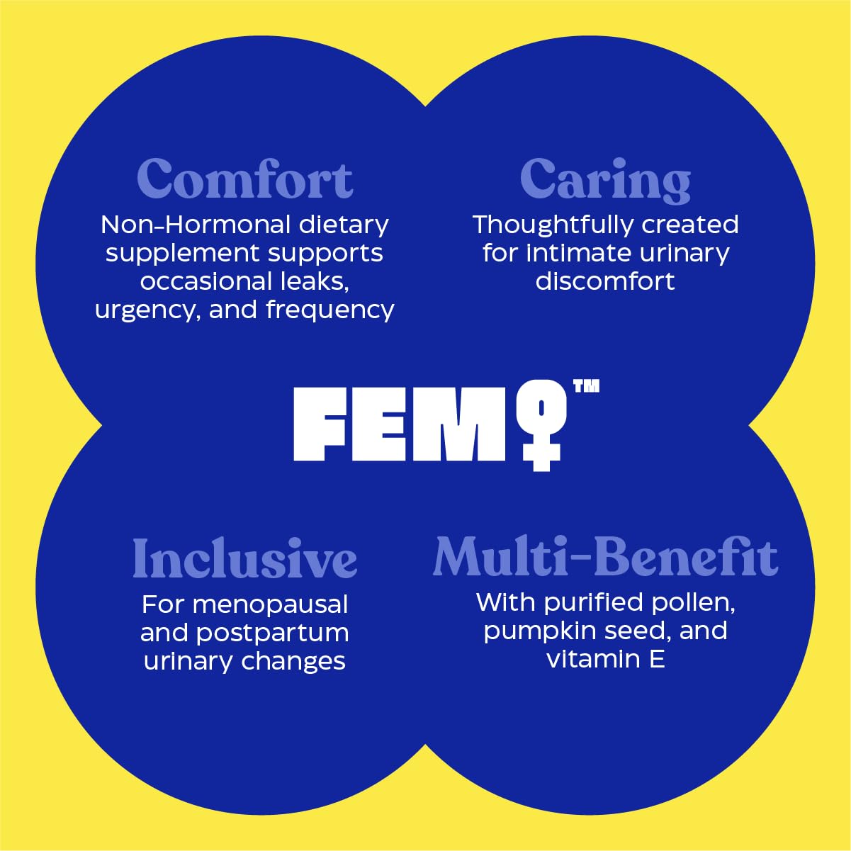 Upsa FEM Urovital packaging front emphasizes hormone-free bladder support options.
