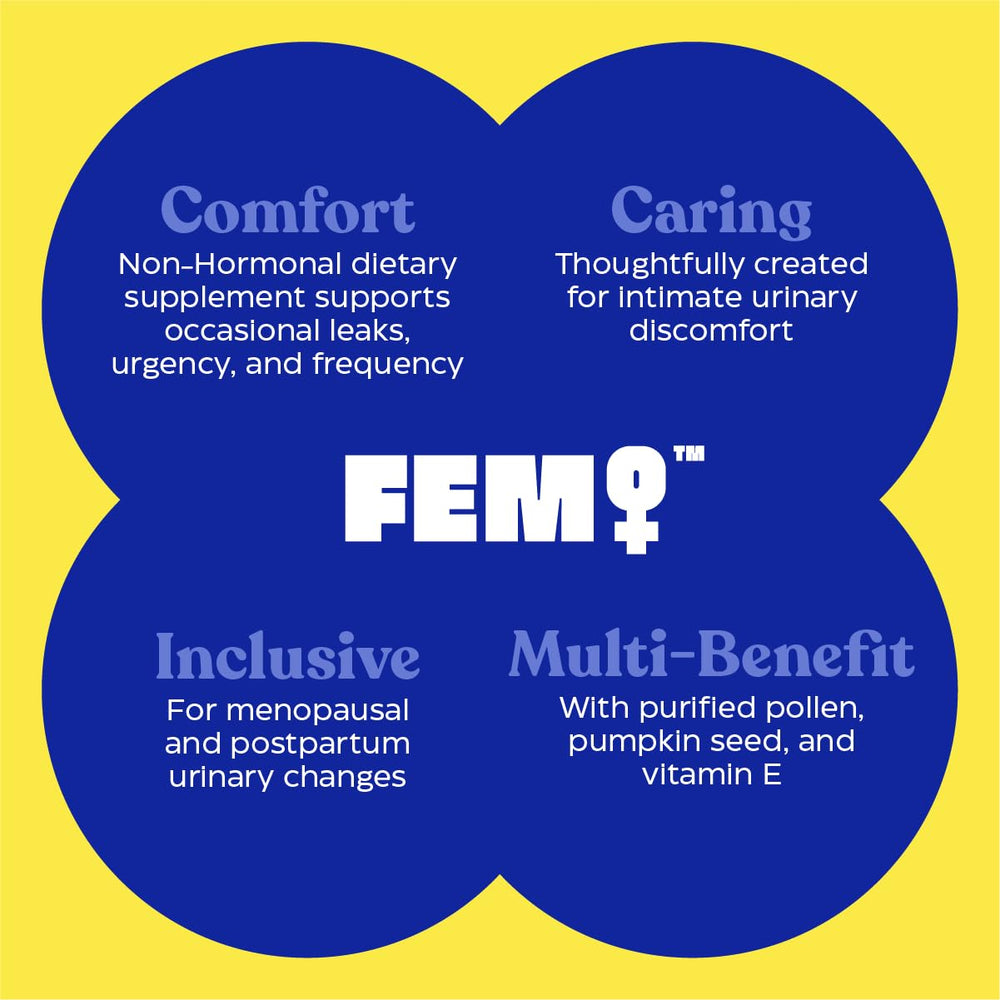 Upsa FEM Urovital packaging front emphasizes hormone-free bladder support options.