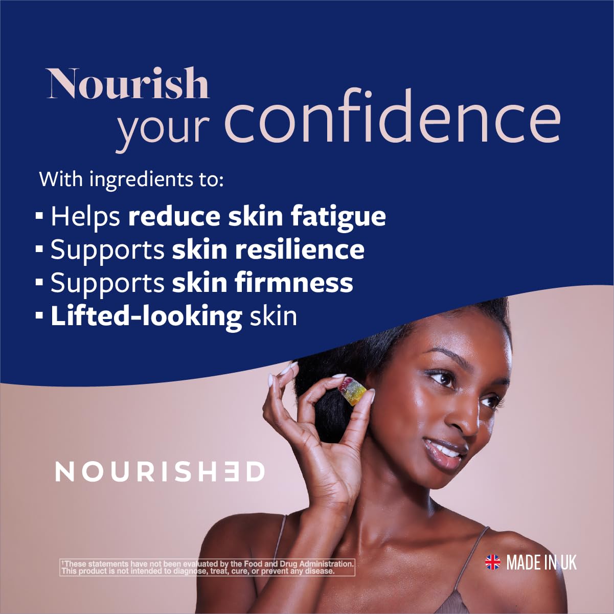 Upsa Nourished Collagen capsules close-up highlighting egg membrane complex.