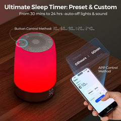 Uptimus Red Light Lamp with dimmed glow for cozy nights