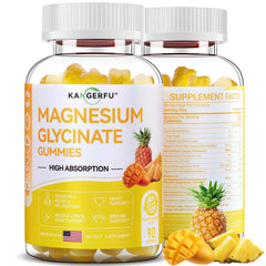 uptono magnesium glycinate gummies pineapple-mango bottle highlights tasty flavor for daily relaxation support.