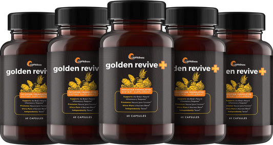 UpWellness Golden Revive bottle front for daily joint support and premium quality packaging