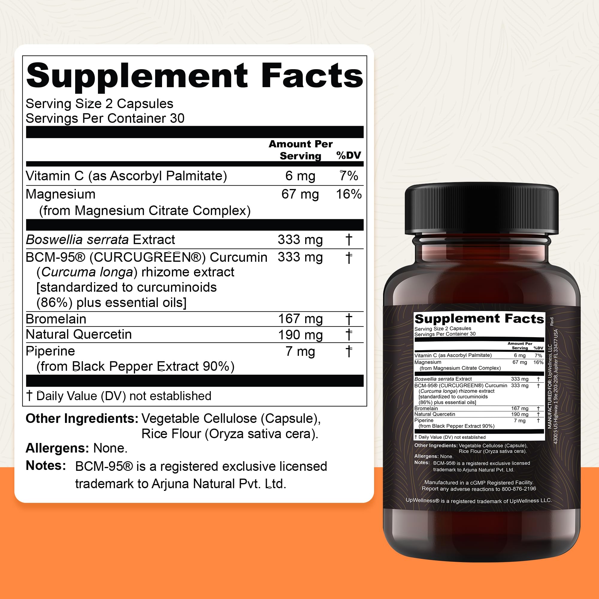 UpWellness Golden Revive+ capsules close-up for easy daily intake.
