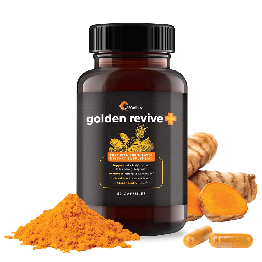 UpWellness Golden Revive Plus bottle for daily joint support and ease of movement