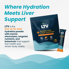 UpWellness LTV bottle close-up highlights sleek packaging for daily hydration.