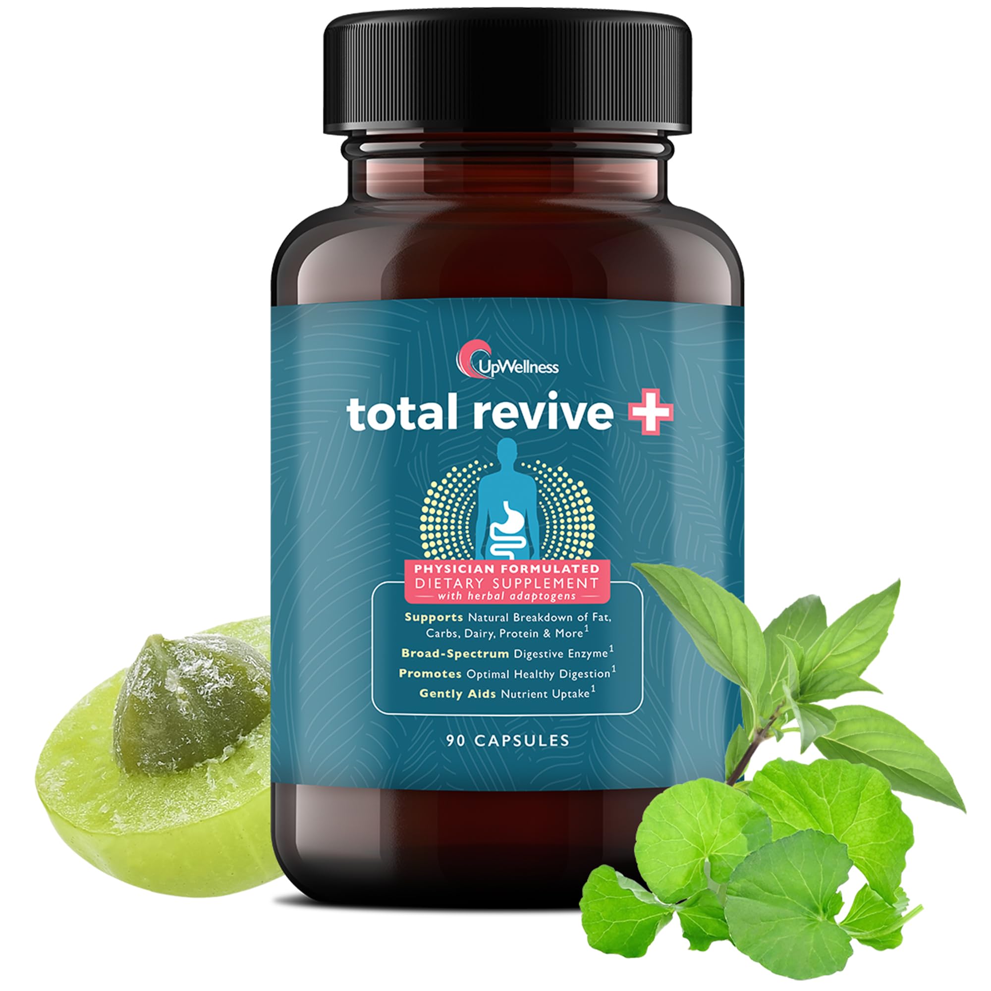 UpWellness Total Revive+ bottle front view promoting gut support