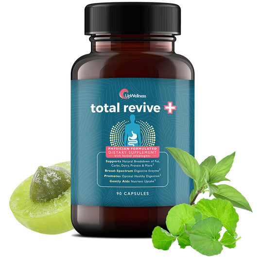 UpWellness Total Revive+ bottle front view promoting gut support