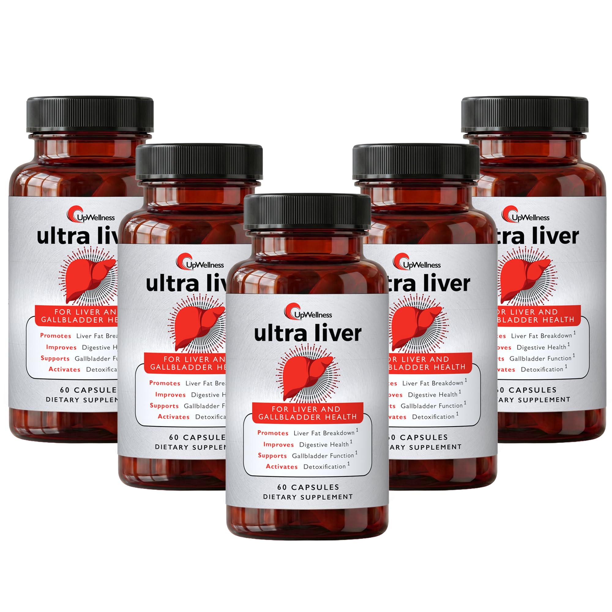 UpWellness Ultra Liver bottle front emphasizes the liver support formula.