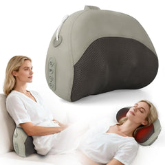 UQHH Shiatsu back massager with heat targeting neck and shoulders for relief.