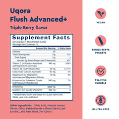Uqora Flush Advanced+ D-Mannose ingredient image emphasizing quick-acting element