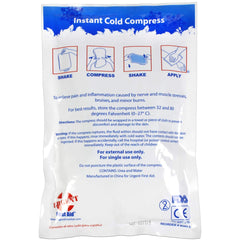 Urgent First Aid 6x9 inch pack activates on squeeze for fast relief