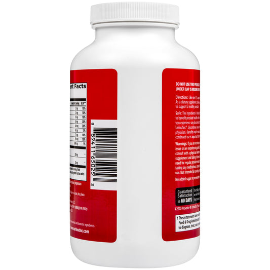 Urinozinc Classic capsules shown for easy once-a-day use.