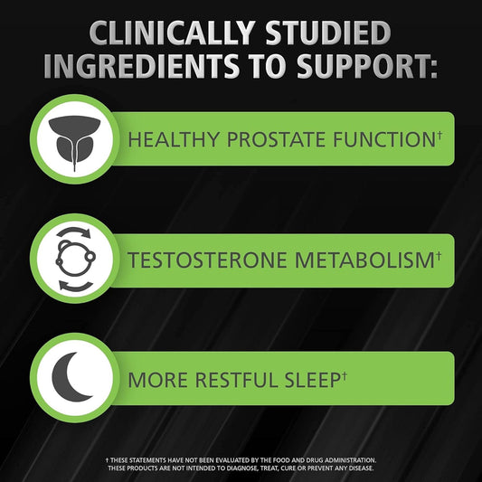 Urinozinc Plus capsules with beta-sitosterol and saw palmetto for urinary comfort.