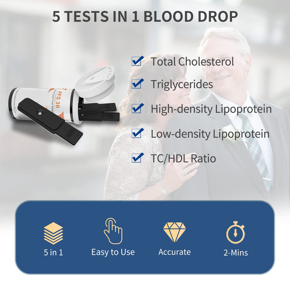 URIT 5 in 1 lipid test strip close-up highlights precise sample handling.