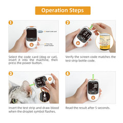 URIT glucose meter kit stores up to 300 results to monitor trends over time.