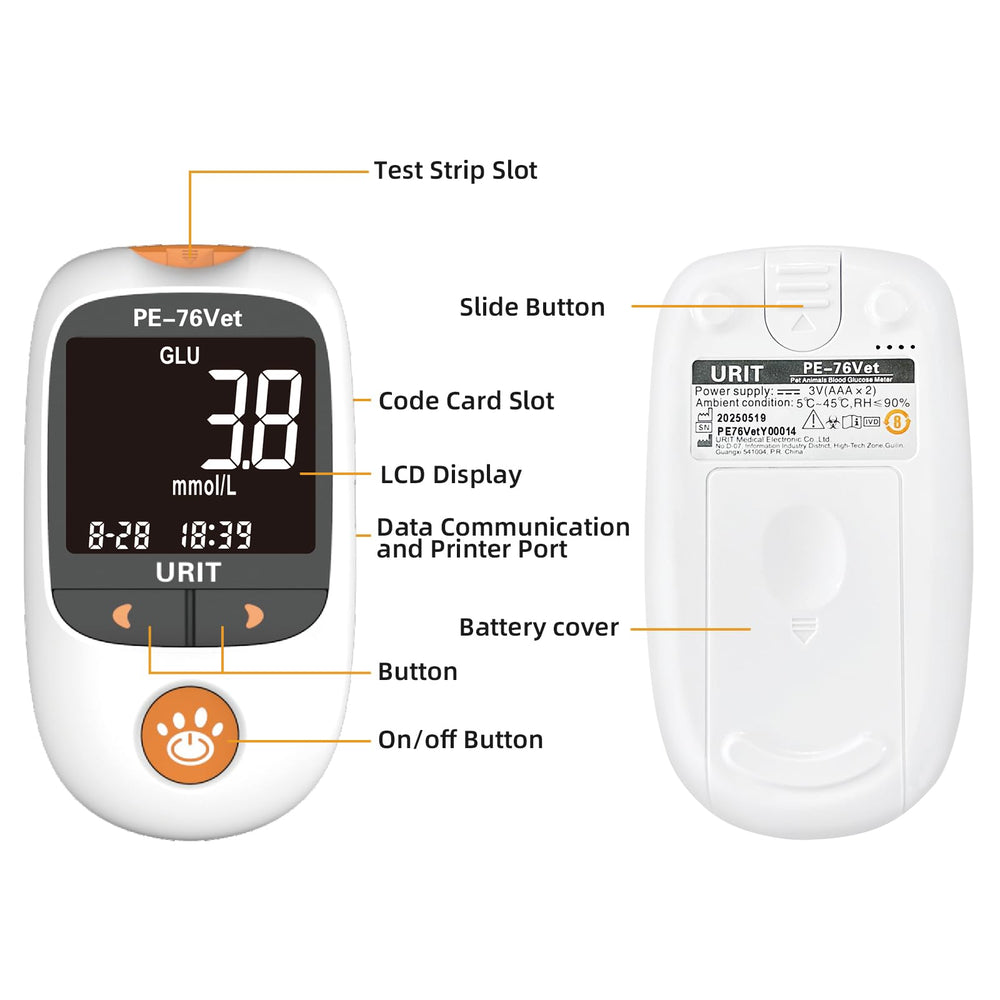 URIT glucose meter kit provides results in about 5 seconds for speedy checks.