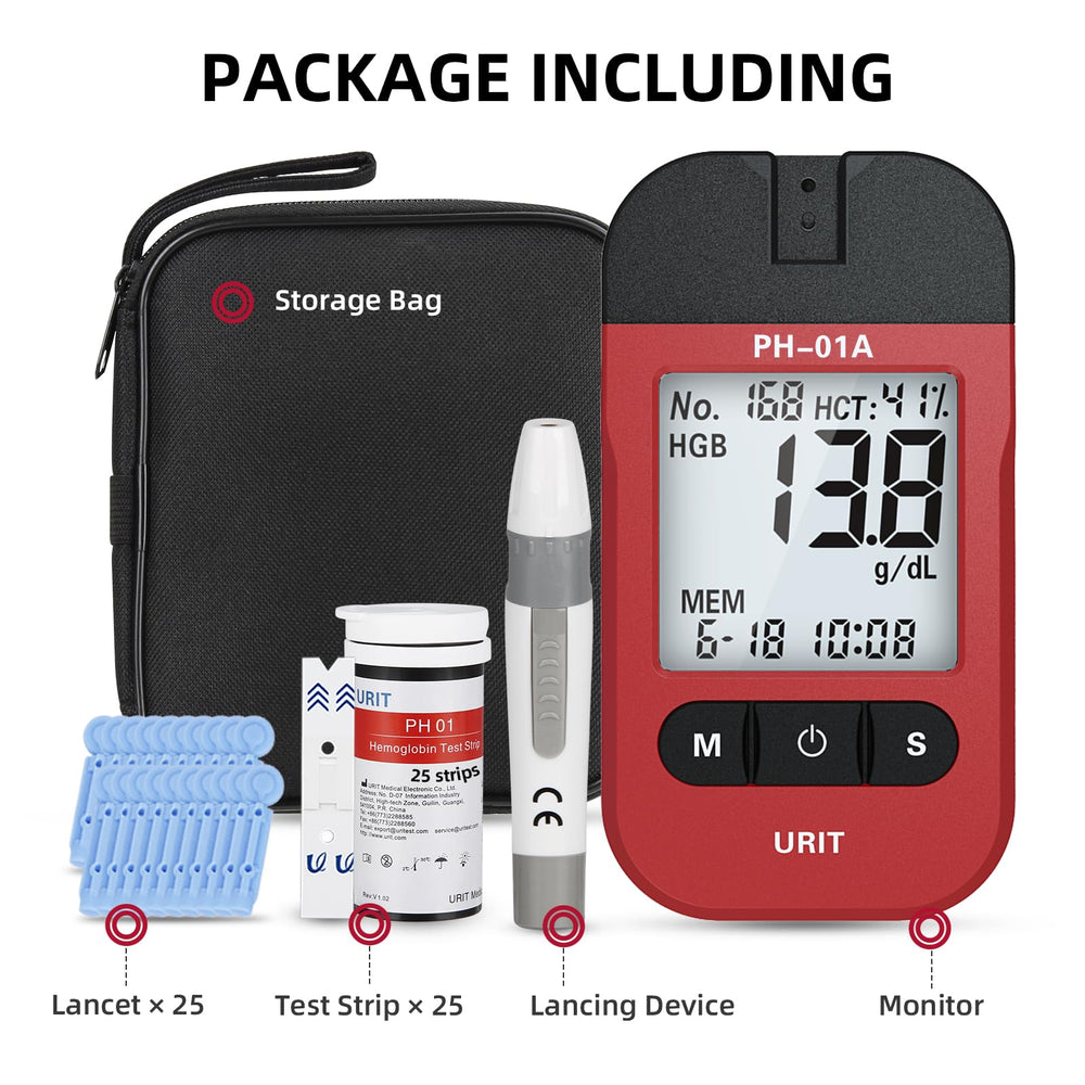 URIT home testing setup showing quick results and organized records