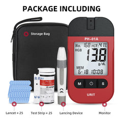 URIT home testing setup showing quick results and organized records