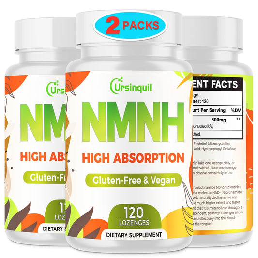 Ursinquil Sublingual NMNH 500mg bottle for easy daily NAD support.