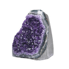 Uruguayan amethyst deep-purple geode with high-quality crystals.