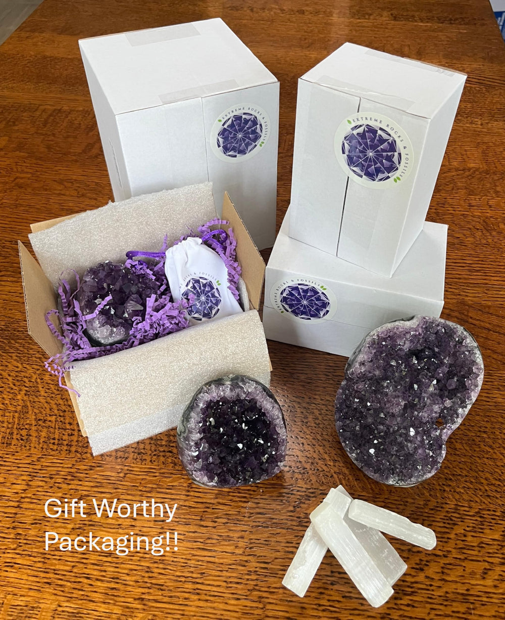 Uruguayan amethyst geode hand-picked for rich color and size.