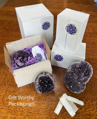 Uruguayan amethyst geode hand-picked for rich color and size.