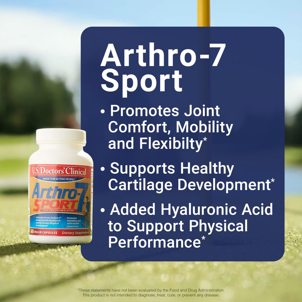 Arthro-7 Sport bottle back listing joint health ingredients