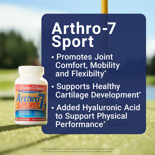 Arthro-7 Sport bottle back listing joint health ingredients