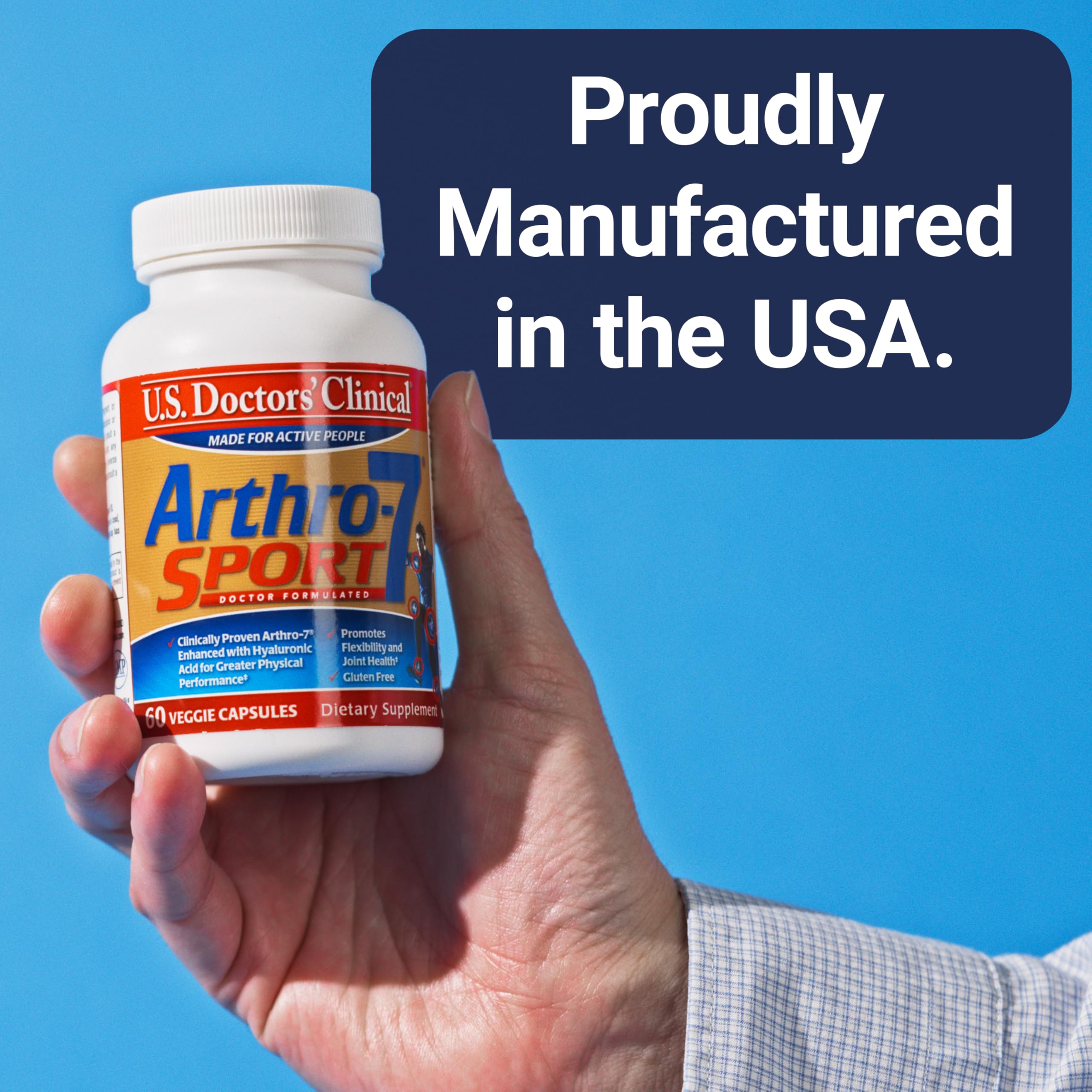 Arthro-7 Sport capsules close-up ready for daily joint support