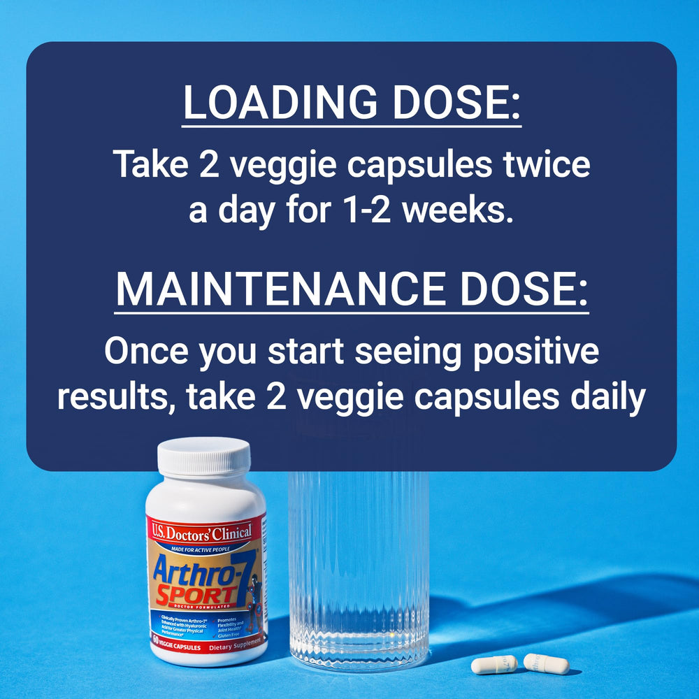 Arthro-7 Sport label close-up featuring collagen and vitamin C for connective tissue