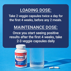 Arthro8 bottle shows 60 capsules and USA manufacturing details.