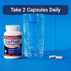 BrainPower Advanced capsules poured into a hand for daily use