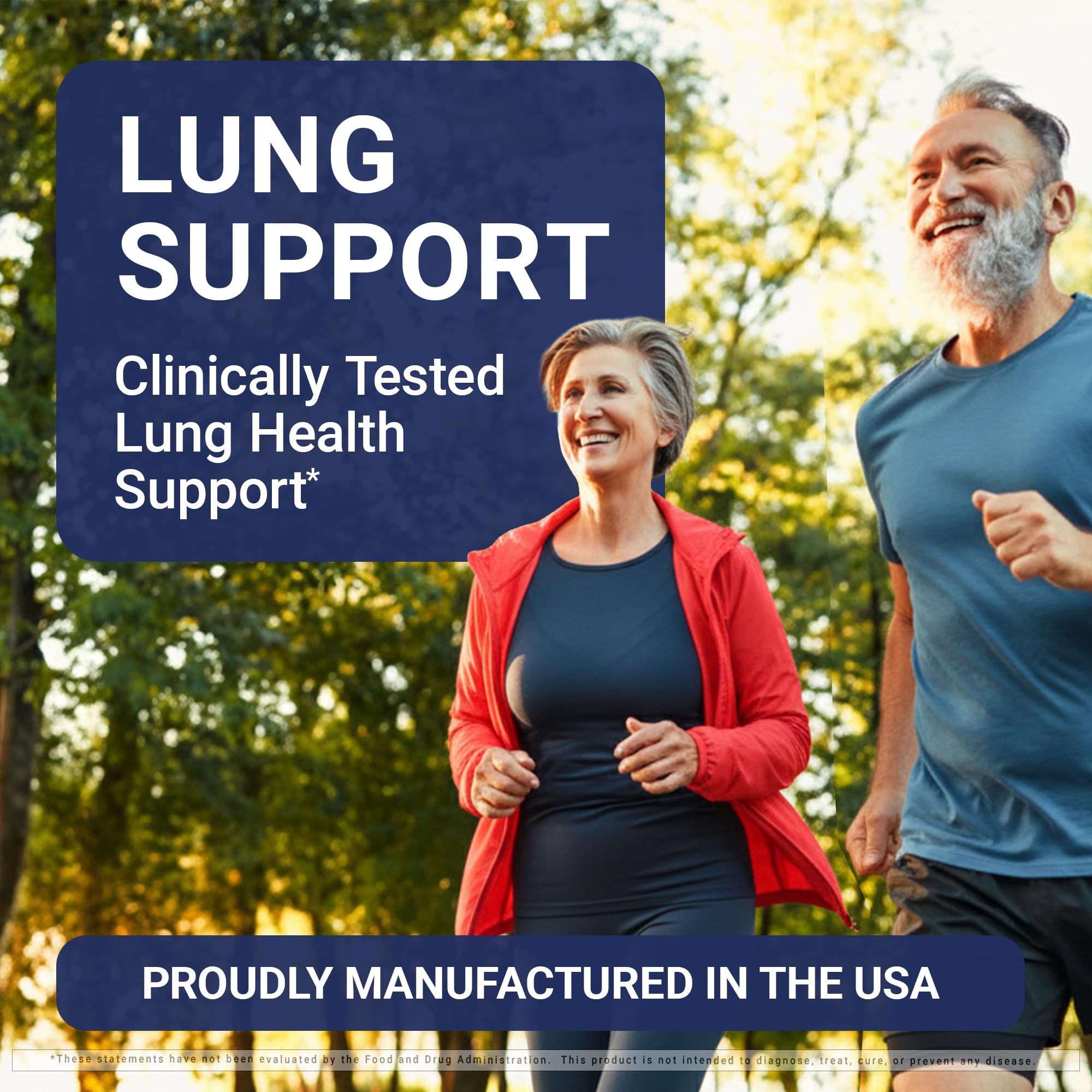 Lung Support bottle side view highlighting packaging and bottle design